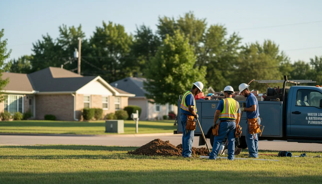 Residential water line and bathroom plumbing service in Forreston, IL